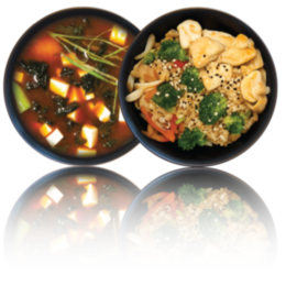 Rice with Chicken and Vegetables in "WОK" sauce + "Miso" soup Classic
