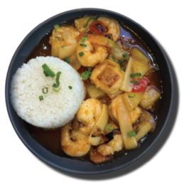 Креветки в кисло-сладком соусе