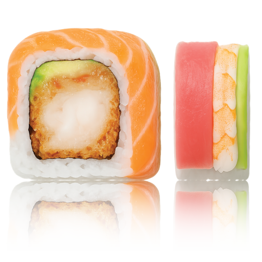 "Crispy RAINBOW" kaburi maki 8 pcs.