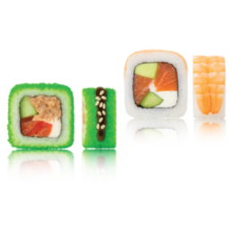 "ORIGAMI" kaburi maki + "KAWAI" uramaki