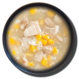 "CORN" soup with chicken