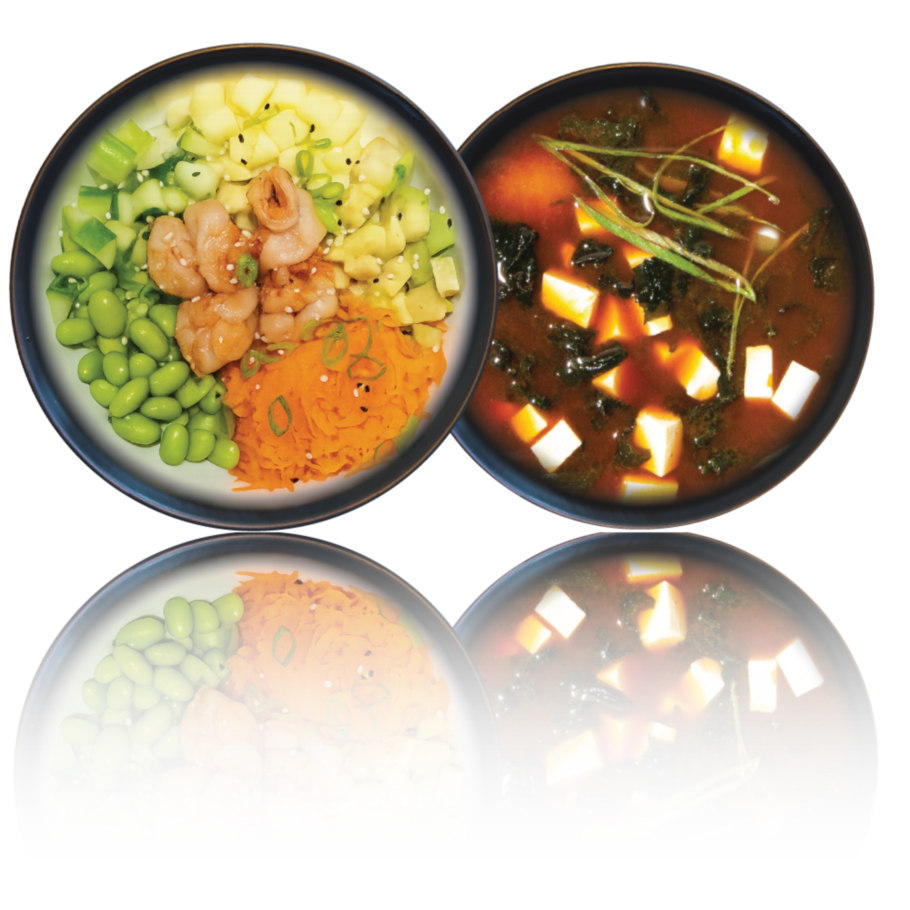 Poke Bowl + Σούπα "Miso" Κλασική