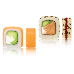 "PHILADELPHIA" kaburi maki + "TERIYAKI LAKS" uramaki